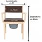 Preview: Toilettenstuhl Holz hell, gepolstert, mit Eimer & Deckel, Medizinprodukt**