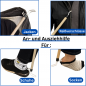 Preview: An- und Ausziehstab Deluxe 69 cm GRAU Holzstab mit Doppelhaken für Kleidung & Schuhe Anziehhilfe