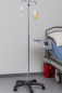 Preview: Infusionsständer auf 5 Rollen CHROM höhenverstellbar
