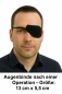 Preview: Augenbinde Augenklappe medizinisch schwarz Gummiband 5,5x13 cm nach OP Baumwolle