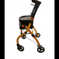 Preview: Antar AT51040(W) Rollator HOLZOPTIK braun faltbar inkl. Stoffkorb und Tablett extra leicht Gehhilfe für zu Hause Indoor