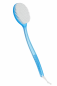 Preview: Badebürste Kunststoff blau transparent 34 cm Rückenbürste Nylonborsten
