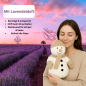 Preview: Warmies Schneemann Kuscheltier – Mikrowellen Wärmetier Lavendel Hirsekorn 23cm