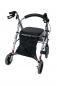 Preview: Einkaufsnetz schwarz mit Futter Rollator Rollstuhlnetz 35x35 cm 5 kg