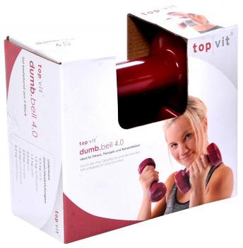 Hantel 2`er SET Kurzhantel Vinyl brombeere 4,0 kg Gewichte Fitness