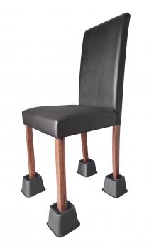 Bett und Möbelerhöhung SET 8-teilig für Tisch Stuhl Sofa Bett verstellbar schwarz