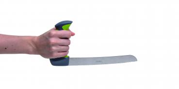 EASI-GRIP Brotmesser abgewinkelt Messer mit leichtem Wellenschliff