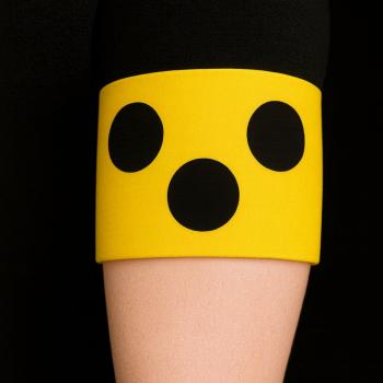 Blindenarmbinde mit Klettverschluss elastisch verstellbar 32–38 cm gelb