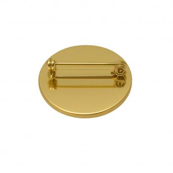 Blindenplakette rund 30 mm Metall mit Sicherheitsnadel Kennzeichnung