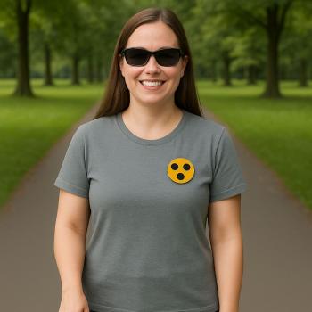 Blindenplakette mit MAGNET rund 30 mm Metall Blindensymbol Kennzeichnung