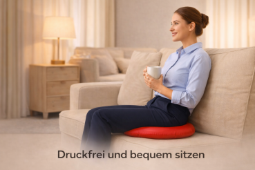 Luftkissen-Set 40 cm rot inkl. Pumpe & Einmalbezug – druckfreies Sitzen