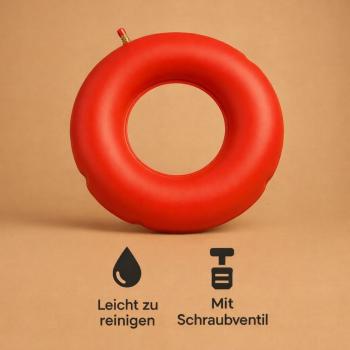 Luftkissen 40 cm rot – Luftring komfortables Sitzkissen