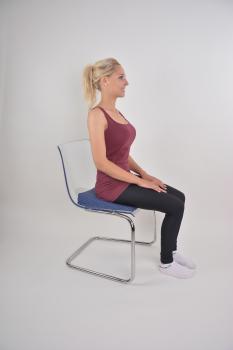 Keilkissen mit Baumwollbezug BLAU MIT PUNKTEN Sitzkissen Sitzerhöhung