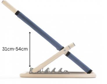 Rückenstütze höhenverstellbar blau/weiß faltbar bis 113 kg Sitzhilfe Rückenlehne