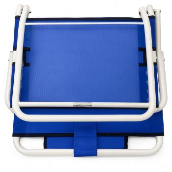 Rückenstütze höhenverstellbar blau/weiß faltbar bis 113 kg Sitzhilfe Rückenlehne