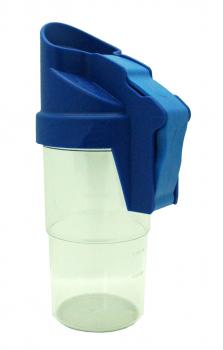 Trinkbecher WILLIAMS CUP Trinkhilfe auslaufsicher mit Ventil bruchsicher 200 ml transparent-blau