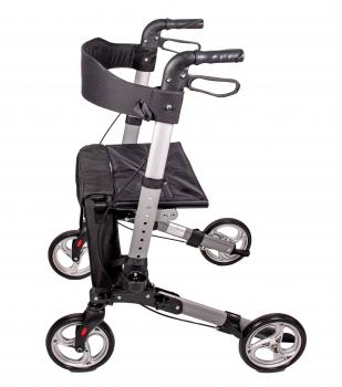 Antar Reise Rollator SILBER Leichtgewicht Aluminium faltbar inkl. Zubehör