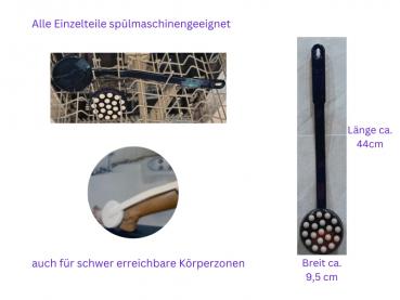 Lotion Creamer SET Blau Eincremehilfe 3 Aufsätze Massage 19 Kugeln 44 cm