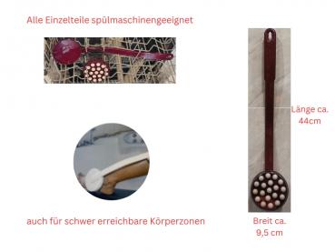 Lotion Creamer SET Bordeaux Eincremehilfe 3 Aufsätze Massage 19 Kugeln