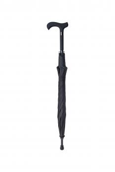 Gehstock mit Schirm Stockschirm  mit SOFTGRIF,  schwarz