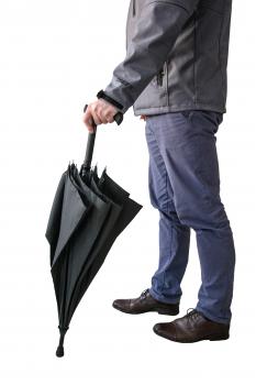 Gehstock mit Schirm Stockschirm  mit SOFTGRIF,  schwarz