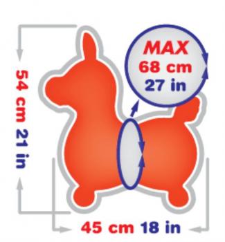 Rody MAX orange Sitz- und Hüpfpferd Sprungpferd