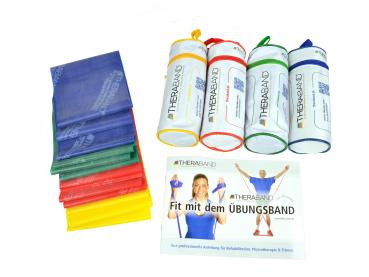 Thera-Band 2,5 m ROT mittel mit Tasche Gymnastikbank Fitnessband