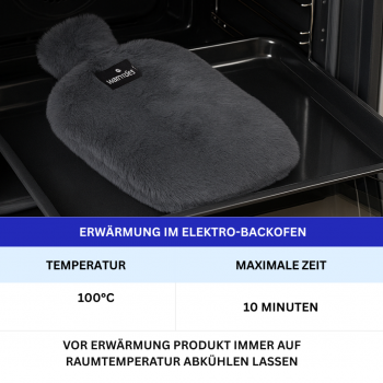 Warmies Premium Wärmekissen Bottle – Wärmflasche Ersatz mit Lavendelduft SCHWARZ