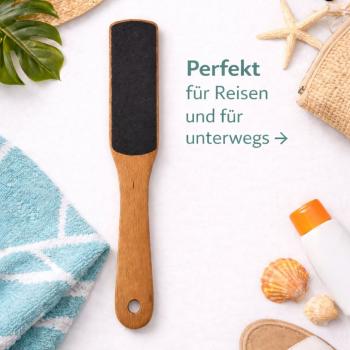 Hornhautfeile Holz eckig doppelseitig Fußfeile Profi Körnung 100/180