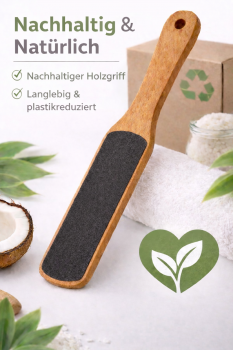 Hornhautfeile Holz eckig doppelseitig Fußfeile Profi Körnung 100/180