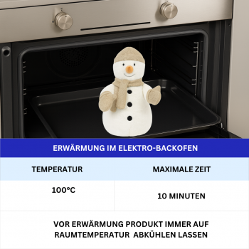 Warmies Schneemann Kuscheltier – Mikrowellen Wärmetier Lavendel Hirsekorn 23cm