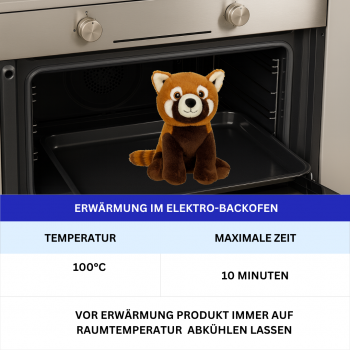 Warmies roter Panda Kuscheltier – Mikrowellen Wärmetier Lavendel Hirsekorn 25cm