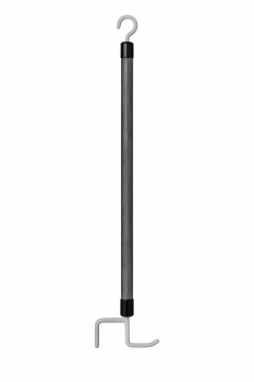 An- und Ausziehstab Deluxe 69 cm GRAU Holzstab mit Doppelhaken für Kleidung & Schuhe Anziehhilfe