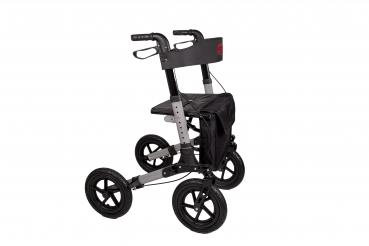 Antar Aluminium Rollator mit Luftbereifung Gehhilfe extra klein zusammenfaltbar