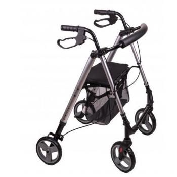 Antar Rollator ULTRALEICHT Silber inkl. Tasche faltbar Gehhilfe höhenverstellbare Griffe