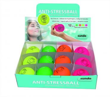 Anti-Stressball farbl. sortiert Display à 12 Stück
