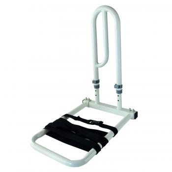 Bettgriff SBR weiß höhenverstellbar 42–52 cm Stahlrohr Medizinprodukt