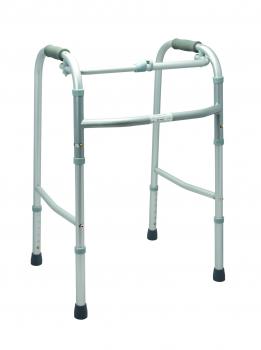 Gehbock faltbar Aluminium höhenverstellbar 2-in-1 Starr/Reziprok Gehhilfe silber