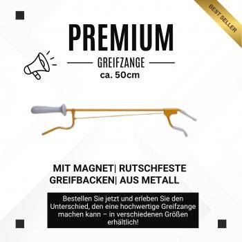 Greifzange 50cm Metall gelb mit Magnet CE Medizinprodukt leicht & präzise