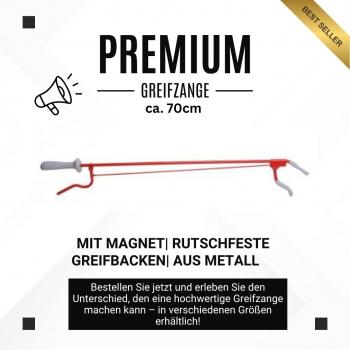 Greifzange 70 cm Metall rot mit Magnet CE Medizinprodukt leicht & präzise
