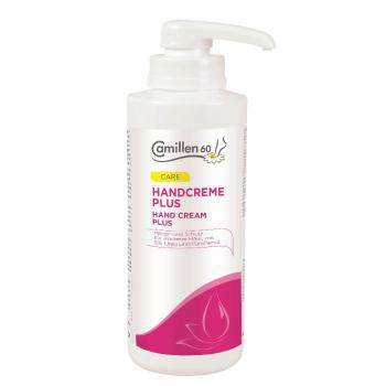 Handcreme PLUS 500 ml Flasche mit Spender für trockene Haut Handpflege 5% Urea