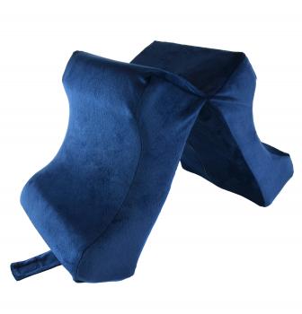 Lagerungs- & Kniekissen teilbar – Memory Schaum dunkelblau waschbar