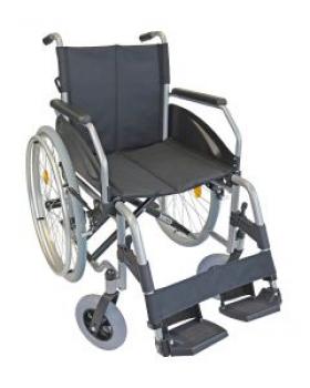 Rollstuhl LEXIS 48cm silber verstellbare Sitzhöhe