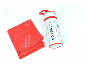 Thera-Band 2,5 m ROT mittel mit Tasche Gymnastikbank Fitnessband