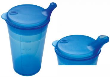 Trinkbecher-Set Tee und Brei, kurzes Mundstück, blau