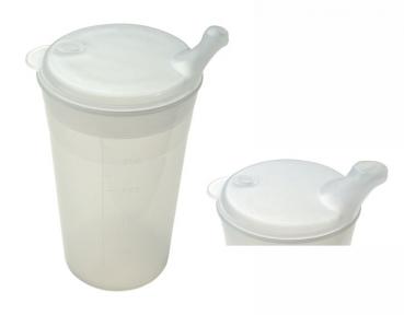 Trinkbecher-Set Tee und Brei, kurzes Mundstück, transparent