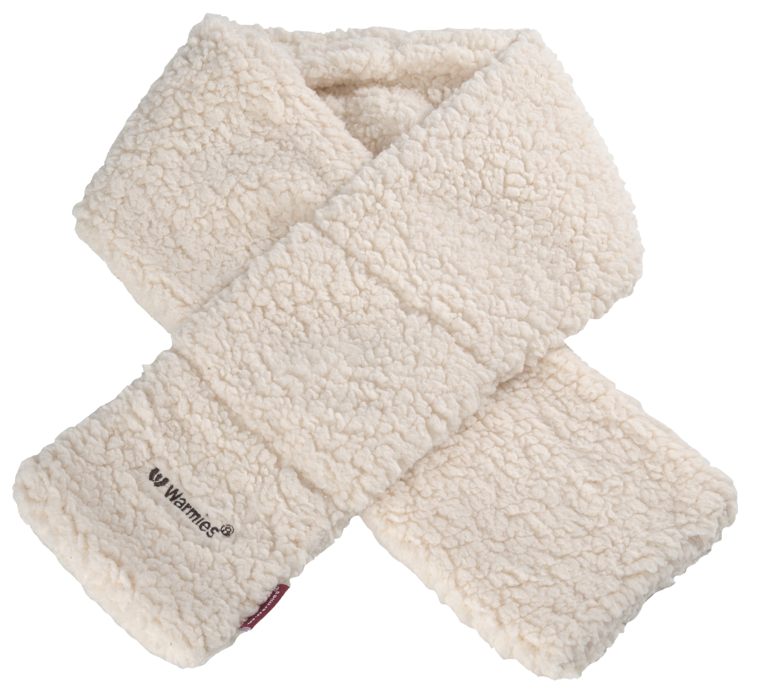 herausnehmbarer Sanialt24 Wärmeschal Schal beige Sherpa Minz-Füllung mit Warmies -