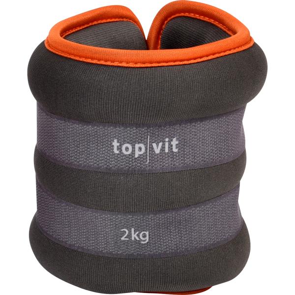 Gewichtsmanschetten 2,0 kg für Hand- und Fußgelenk 1 Paar mit Klett TopVit