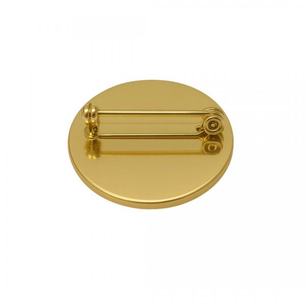 Blindenplakette rund 30 mm Metall mit Sicherheitsnadel Kennzeichnung