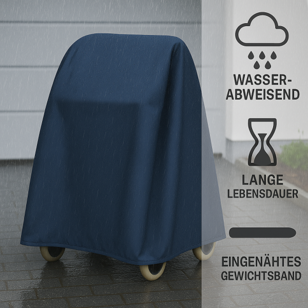 Rollator Garage Abdeckung wetterfest Nylon winddicht wasserabweisend dunkelgrau